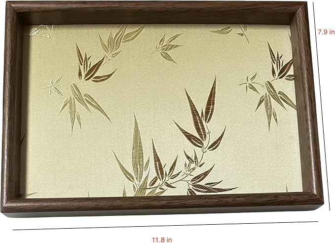 Bamboo Embroidered Decorative Tray - Image 3