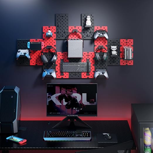 PEGZONE Controller and Headphone Holder Wall Mount, Modular Gaming Pegboard - Image 7