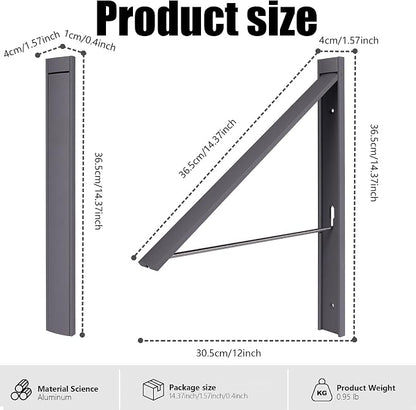 Retractable Clothes Drying Rack, Space Saver Wall Mounted Folding Hanger - Image 3