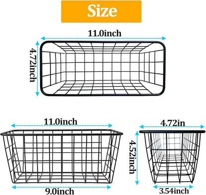 2 Set Adhesive Hanging Wall Basket Inside Cabinet Door Organizer, Wall Storage - Image 2