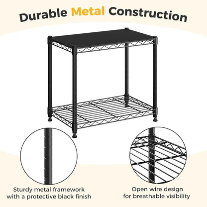 NEWBULIG 3-Tier Wire Storage Shelves, 200 lbs Heavy Duty Steel Rack, tool-free - Image 6