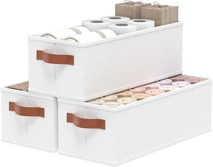 OUTBROS Wardrobe Storage Boxes, Fabric Foldable Bins, Cube Baskets by OUTBROS