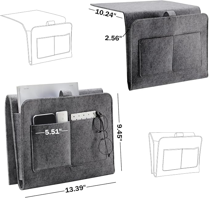YOUDENOVA Bedside Caddy, Bedside Organizer - Image 8