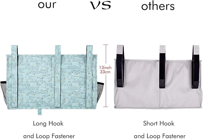 Surblue Bedside Caddy Hanging Bed Organizer Storage Bag Pocket - Image 3