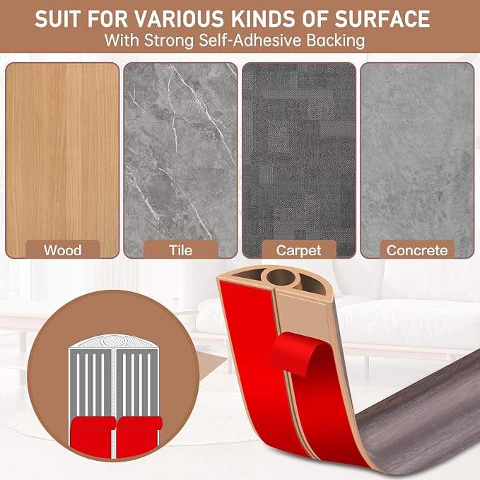 Floor Cord Cover Self Adhesive Cord Hider Floor Extension Cord Covers - Image 4