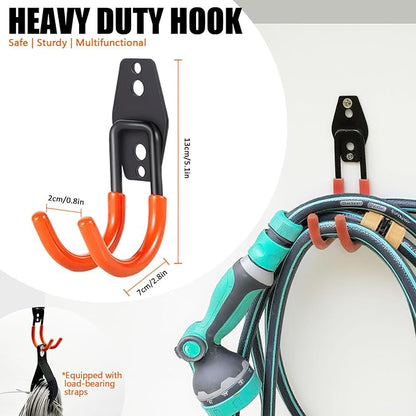 Heavy Duty Garage Storage Hooks, 2 Pack Utility Steel Garage Tool Organizer - Image 2