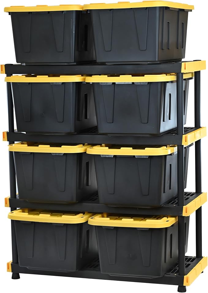 CX Black & Yellow, Shelving Unit and Heavy Duty Storage Containers, Extremely by BLACKYELLOW