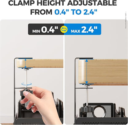 25" Extra Large Under Desk Cable Management, Cinati Wire Organizers No Drill - Image 4