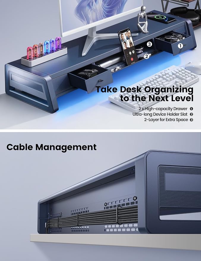 Vaydeer All-in-One Dual Monitor Stand Riser - Image 4