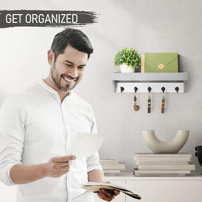 Rebee Vision Key Holder with Mail Organizer Wall Mount - Image 4