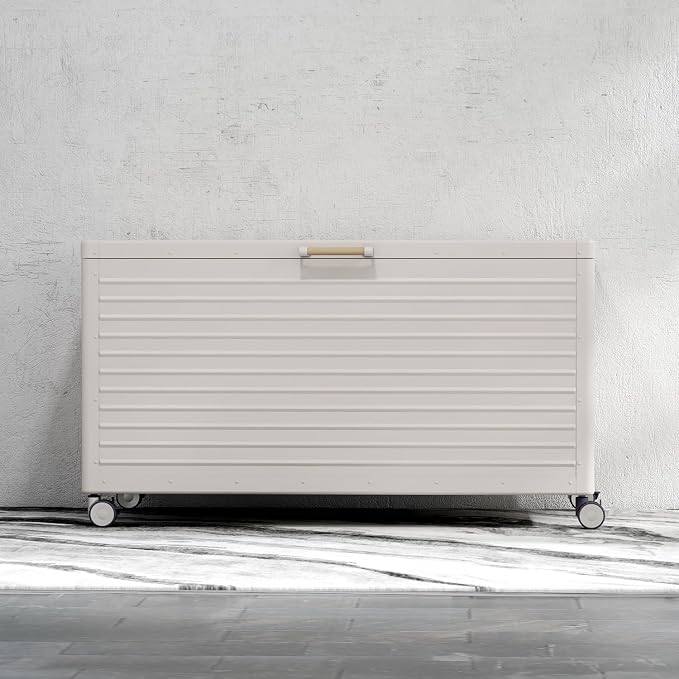 MIRADOR 134 Gallon Outdoor Storage Box Waterproof, Metal Deck Box - Image 6