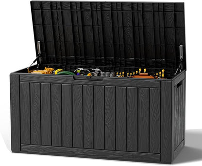 Outdoor Deck Storage Box, Resin Deck Boxes Indoor and outdoor, Waterproof by NBYSGO