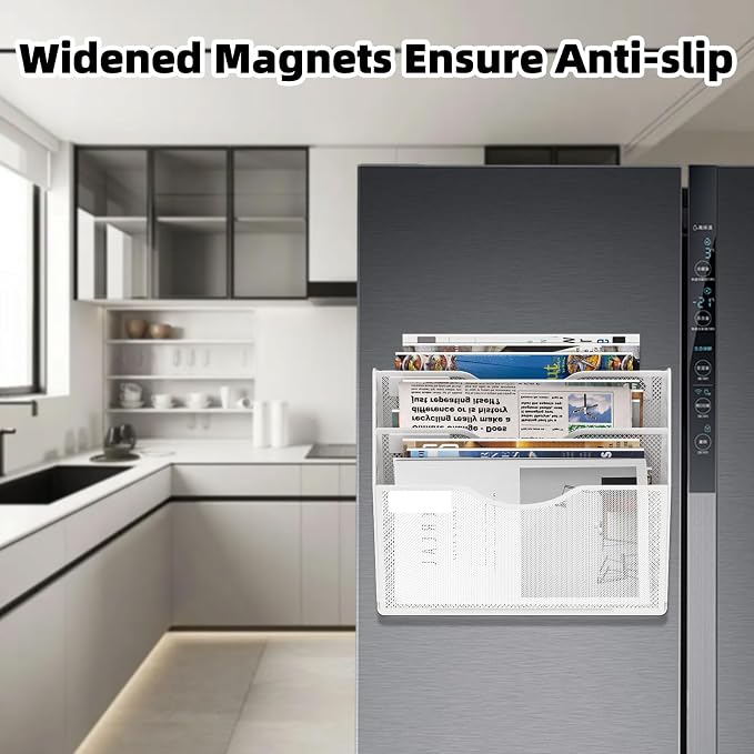 3-Tier Magnetic File Holder, No Drilling Installation File Cabinet Organizer - Image 7