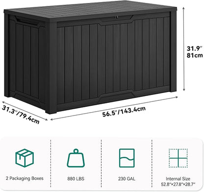 YITAHOME XXL 230 Gallon Large Outdoor Storage Deck Box - Image 7