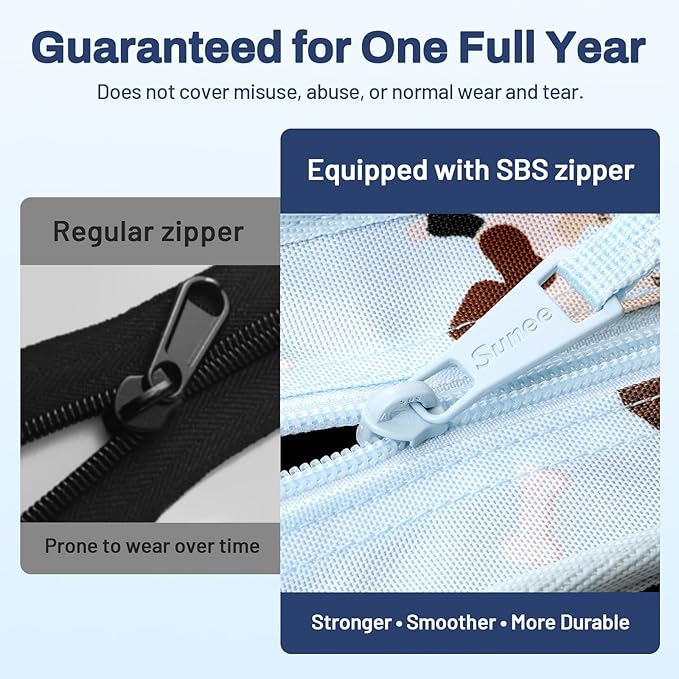 SUNEE Zippered Binder Bag with Handle, 2-Inch 3-Ring O-Ring, 500-Sheet Capacity - Image 5