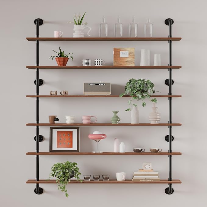 HDDFER 48 InchPipe Bookshelf Floating Shelves - Image 5