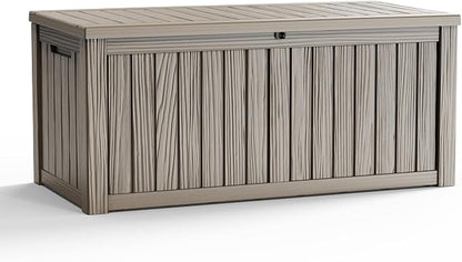 150 Gallon Outdoor Deck Box, Resin Waterproof Storage Box by KFY