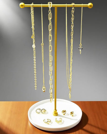 VROOMIUM Necklace Holder Stand - 6in Ceramic Base X 1ft Height by VROOMIUM-BETTERDESIGN