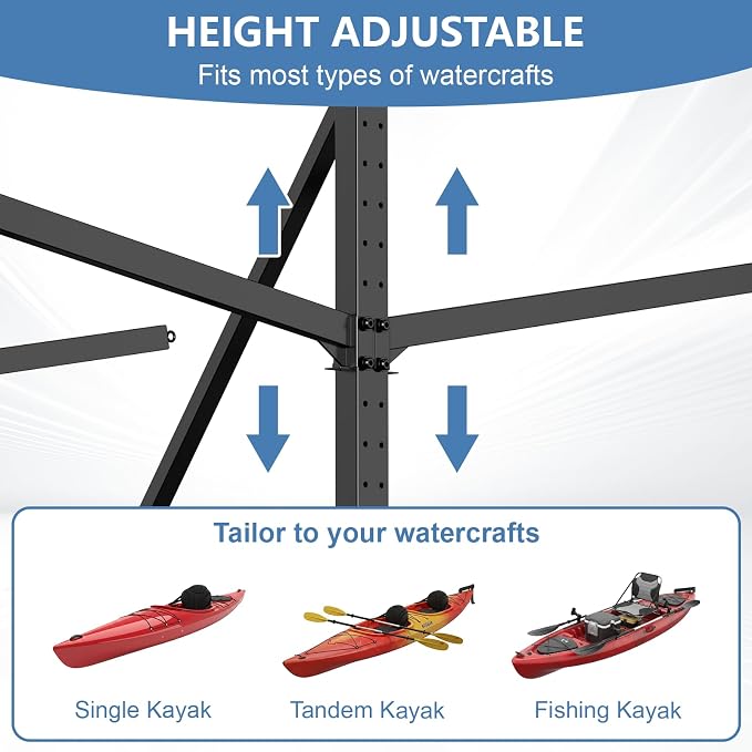 Kayak Storage Rack, Heavy Duty Freestanding Kayak Rack - Image 4