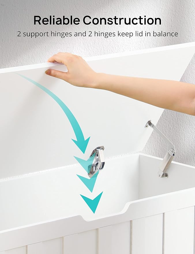 HYZ Storage Chest, 39.4'' Wooden Storage Bench - Image 6