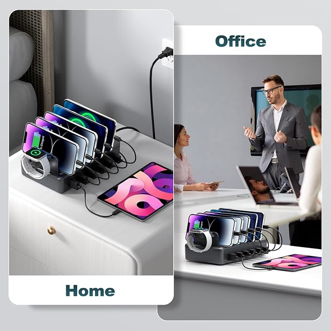 Charging Station for Multiple Devices, 6 in 1 Charger Station Multiple Charging - Image 8