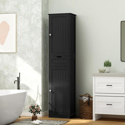 Iwell Tall Black Bathroom Cabinet - Image 7