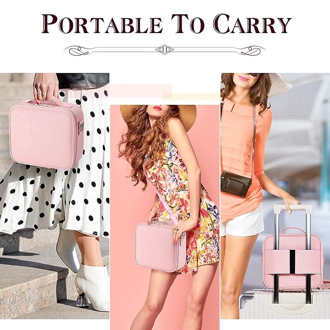 gzcz Travel Makeup Bag, Professional Cosmetic Bags - Image 3