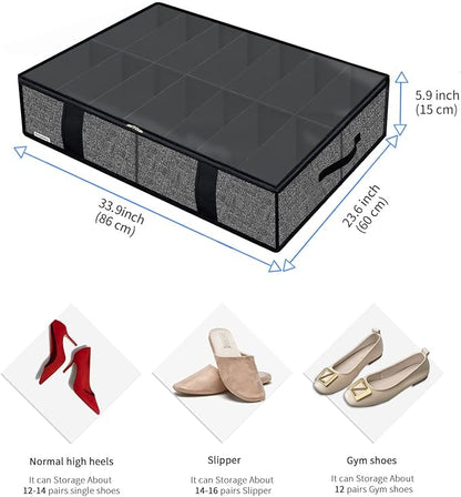 Onlyeasy 2 Pack Under Bed Shoe Storage Organizers - Image 2