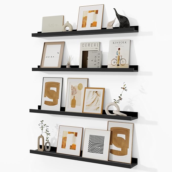 Fun Memories Picture Ledge Shelf, 32 Inch Picture Shelves by FunMemories