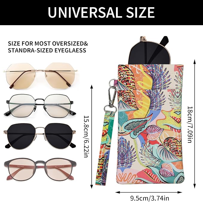 Double Eyeglass Case Soft Dual Glasses Case - Image 2