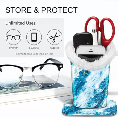 Fintie Plush Lined Eyeglasses Holder, Glasses Stand Case, Anti-scratch Glasses - Image 2