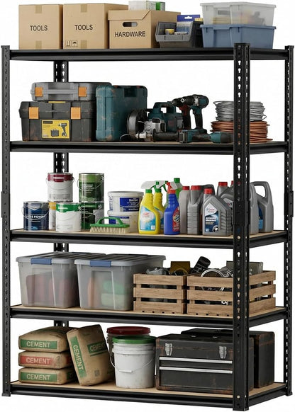 Durstruct 2400LBS Storage Shelves 5 Tier Adjustable Garage Storage Shelving | - Image 8