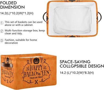 Halloween Pumpkin Foldable Storage Basket - Image 2
