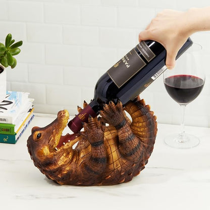 TRUE Amazing Alligator Polyresin Wine Stand Bottle Holder, Holds 1 Bottle - Image 4