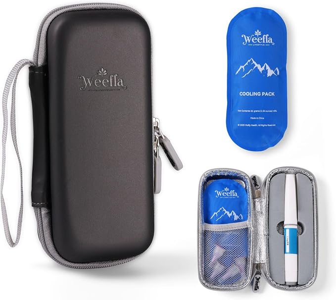 Hard Shell Insulated Cooler Travel Case by WeflyHealth