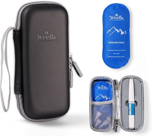 Hard Shell Insulated Cooler Travel Case by WeflyHealth