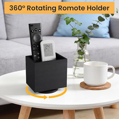 360° Rotating Remote Control Holder, Wooden TV Controller Holder, Remote Holder - Image 3