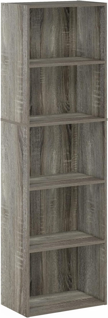 Furinno LUDER Book Shelf, 5-Cube Bookshelf, Bookcase - Image 5