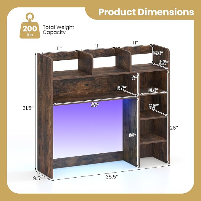 Tangkula Desktop Bookshelf - Image 3