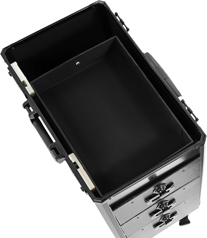 Rolling Makeup Train Case, Professional Cosmetology Case on Wheels, Large - Image 9