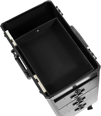 Rolling Makeup Train Case, Professional Cosmetology Case on Wheels, Large - Image 9