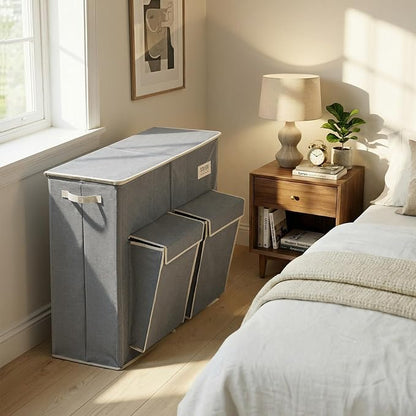 SOLEDI 220L Laundry Hamper 3 Section, Extra Large Laundry Basket - Image 9