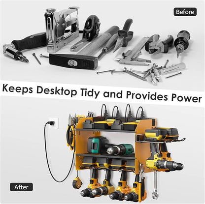 CCCEI Modular Power Tool Organizer Wall Mount Charging Station, Garage Drill - Image 4