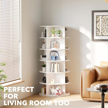 SpaceAid 6 Tier Rotating Shoe Rack Tower, Spinning Shoe Display Lazy Susan - Image 6