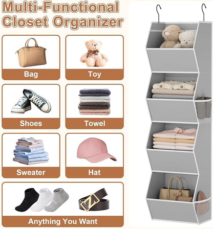 Wawocs 4 Shelf Hanging Closet Organizers and Storage - Image 5