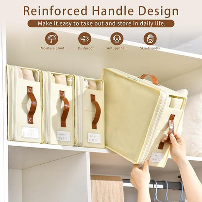 Bed Sheet Organizers and Storage, 8 Pack Linen Closet Organizers - Image 5