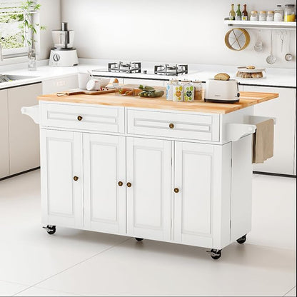 59’’ Rolling Kitchen Island Cart - Image 8