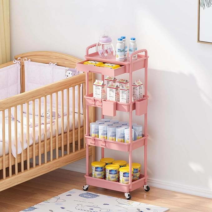 4 Tier Rolling Utility Cart - Image 7