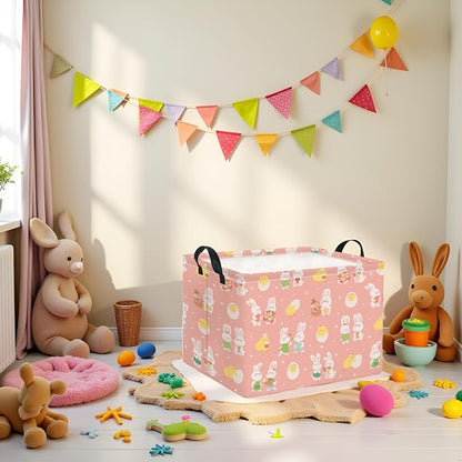 Rectangular Easter Basket for Home Kitchen Baby Girls Basket Cute Storage Bin - Image 4