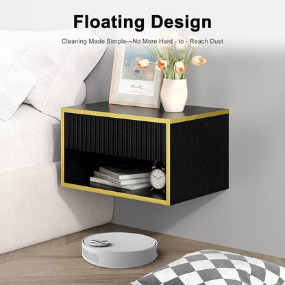 4ever2buy Floating Nightstand Set of 2, Modern Wall Mounted Nightstand - Image 4